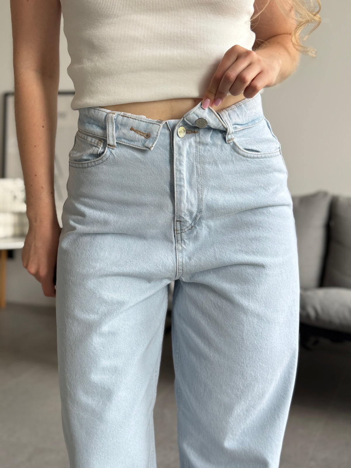 Джинси baggy з відворотом